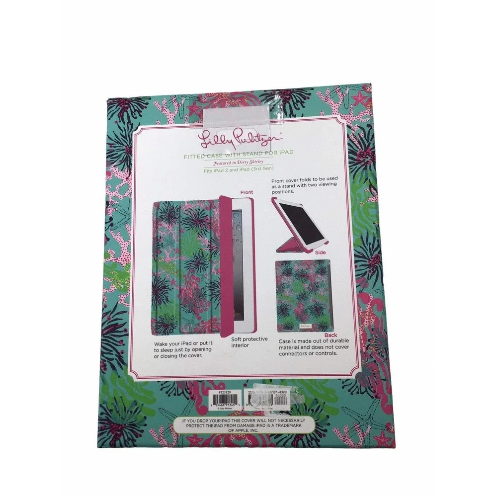 Lilly Pulitzer iPad Cover Case Fits iPad 2, iPad 3rd Gen, Coral Design NIB